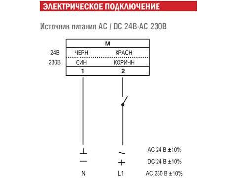Электропривод с пружинным возвратом VA05S M